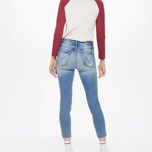 MOTHER Swooner Ankle Fray / high waited skinny / size 26